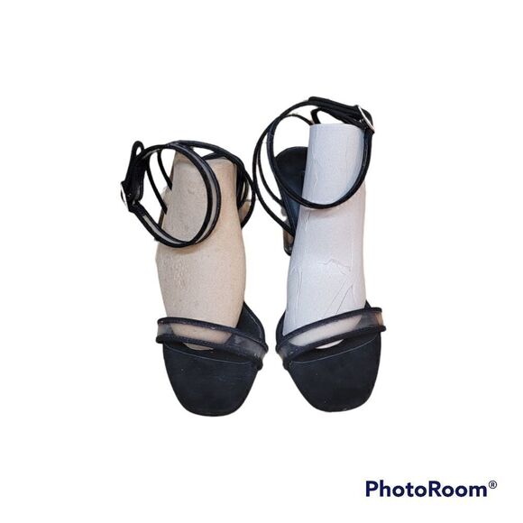 Zara Basic Heeled Sandals with Transparent Heel. Size 40. - Picture 5 of 9
